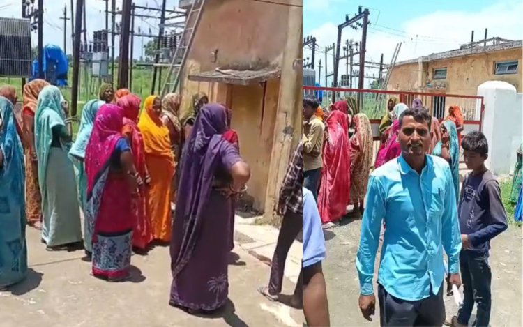मैहर के नादन में ट्रांसफार्मर खराब होने पर ग्रामीणों का प्रदर्शन, बिजली विभाग के खिलाफ खोला मोर्चा