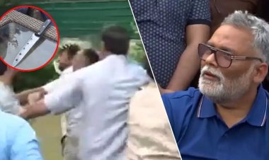 सांसद पप्पू यादव पर दिल्ली में हमला, प्रेस कॉन्फ्रेंस के दौरान शख्स ने फेंकी चप्पल; समर्थकों ने पकड़ा, FIR दर्ज