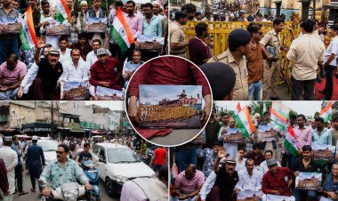 मोती मस्जिद चौराहे की बैरिकेडिंग के विरोध में भोपाल बंद, व्यापारियों ने किया प्रदर्शन