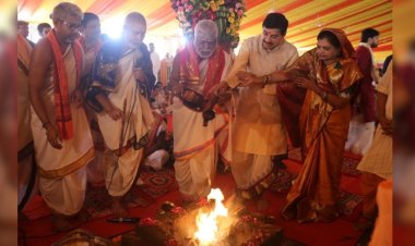 CM Mohan Yadav Omkareshwar Visit : सीएम ने पंचायतन मंदिर का किया भूमि पूजन, बोले- लौट रहा है गौरवशाली परंपरागत वैभव
