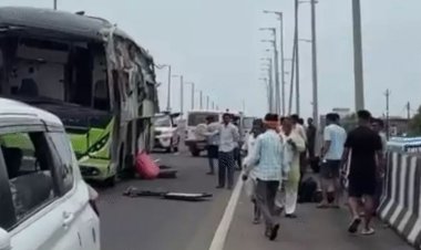 Rajgarh Accident : ब्यावरा में भोपाल बायपास ब्रिज पर हादसा, ब्रिज की सेफ्टी वॉल से टकराई बस; 4 की दर्दनाक मौत