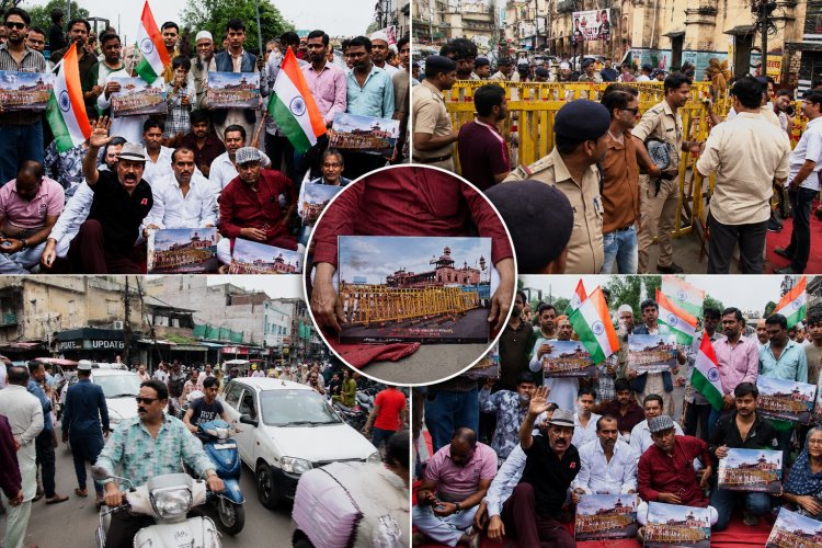 मोती मस्जिद चौराहे की बैरिकेडिंग के विरोध में भोपाल बंद, व्यापारियों ने किया प्रदर्शन