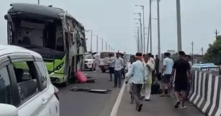 Rajgarh Accident : ब्यावरा में भोपाल बायपास ब्रिज पर हादसा, ब्रिज की सेफ्टी वॉल से टकराई बस; 4 की दर्दनाक मौत