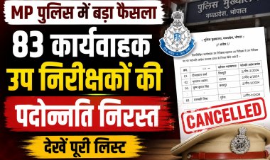 पदोन्नति के बाद भी नहीं मिली राहत, MP Police के 83 अफसरों का प्रमोशन रद्द