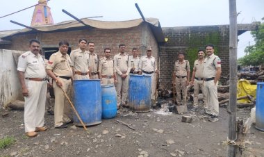 कंजर डेरों पर शाजापुर पुलिस की दबिश: 15 मामले दर्ज, ₹16 हजार की अवैध शराब जब्त
