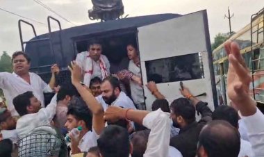 कल्पना मिश्रा के पिता की बिगड़ी तबियत, मिलने जा रहे कांग्रेस नेताओ पर वाटर कैनन,विक्रांत भूरिया समेत कई गिरफ्तार; जीतू पटवारी पहुंचे रीवा