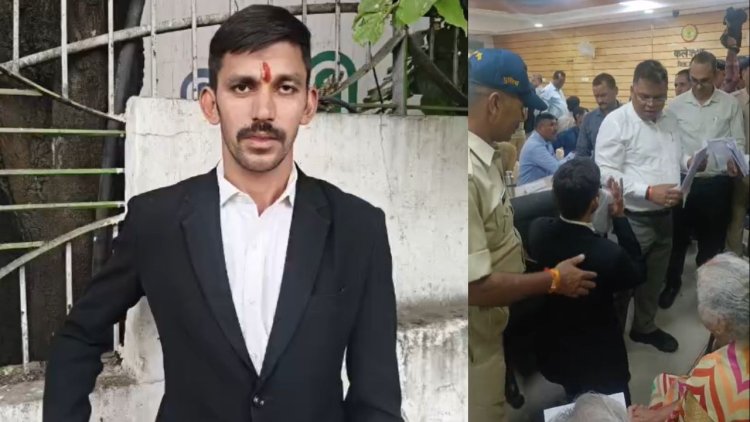 कलेक्टर के पैरों में गिरा वकील, अवैध अस्पतालों पर कार्रवाई की मांग