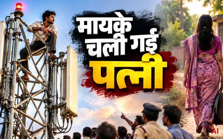 पत्नी के घर छोड़कर जाने से नाराज युवक मोबाइल टावर पर चढ़ा, बोला- ‘मेरी पत्नी को वापस लाया जाए’