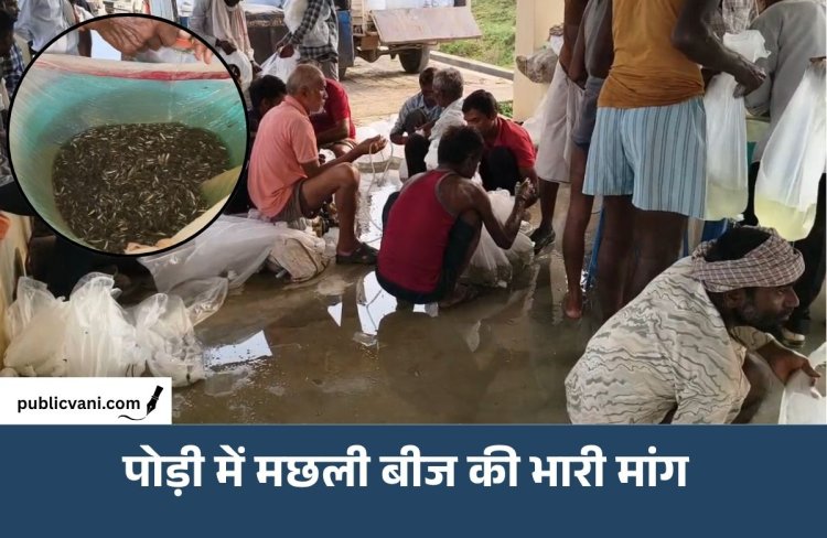 पोड़ी मत्स्य केंद्र में मछली बीज का बंपर उत्पादन: 53.98 लाख बीज की बिक्री, 2.5 करोड़ का लक्ष्य