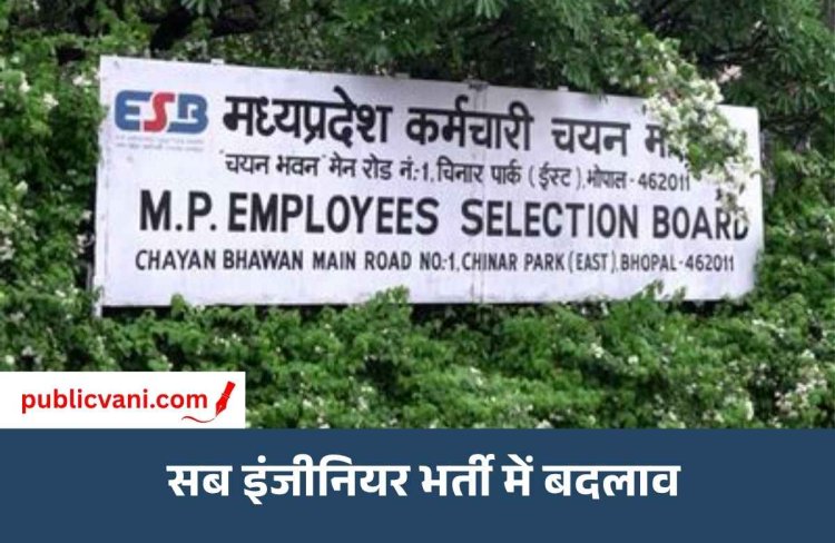 MPESB Sub Engineer Recruitment 2026: भर्ती में बढ़ सकते हैं पद, संविदाकर्मियों को 50% आरक्षण