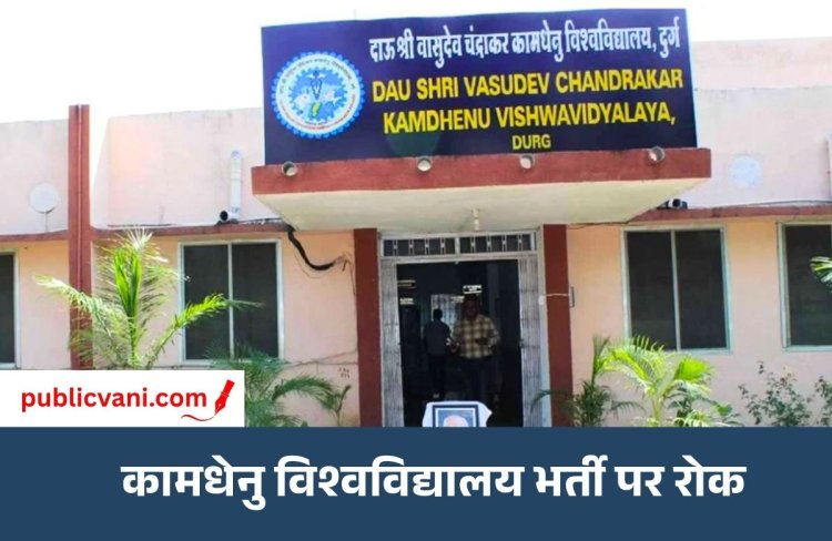 कामधेनु यूनिवर्सिटी की भर्ती पर राजभवन ने लगाई रोक : शैक्षणिक पदों पर भर्ती, नियुक्ति और इंटरव्यू स्थगित