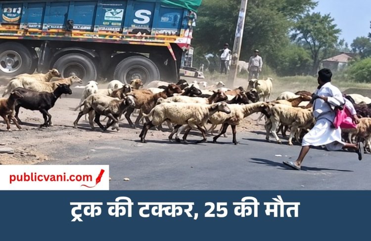 गुजरात के मोरबी में दर्दनाक हादसा: ट्रक की चपेट में आने से 23 भेड़ और 2 बकरियों की मौत, 30 घायल