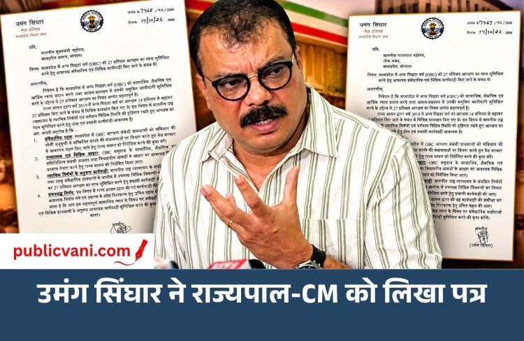 MP में OBC आरक्षण पर उमंग सिंघार ने CM-राज्यपाल को क्यों लिखा पत्र? क्या है मांग?