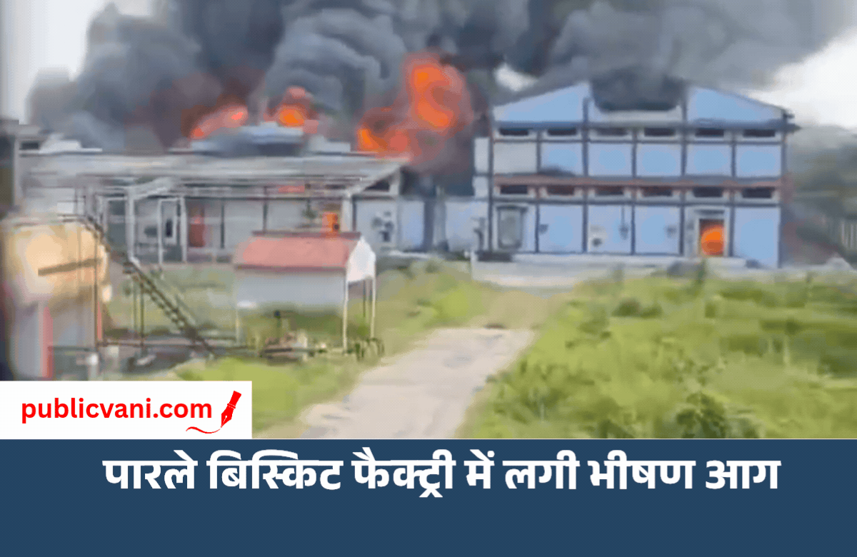 जबलपुर के पारले बिस्किट फैक्ट्री में लगी भीषण आग
